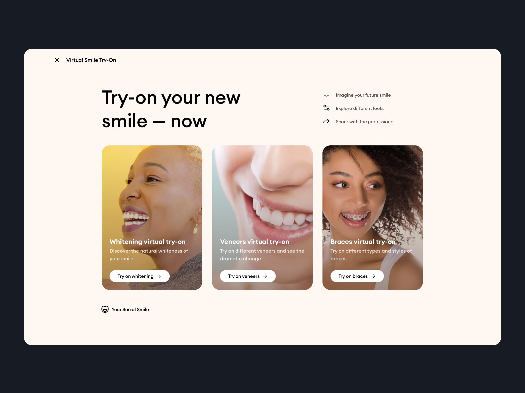 YSS — AI-powered virtual try-on for dental procedures