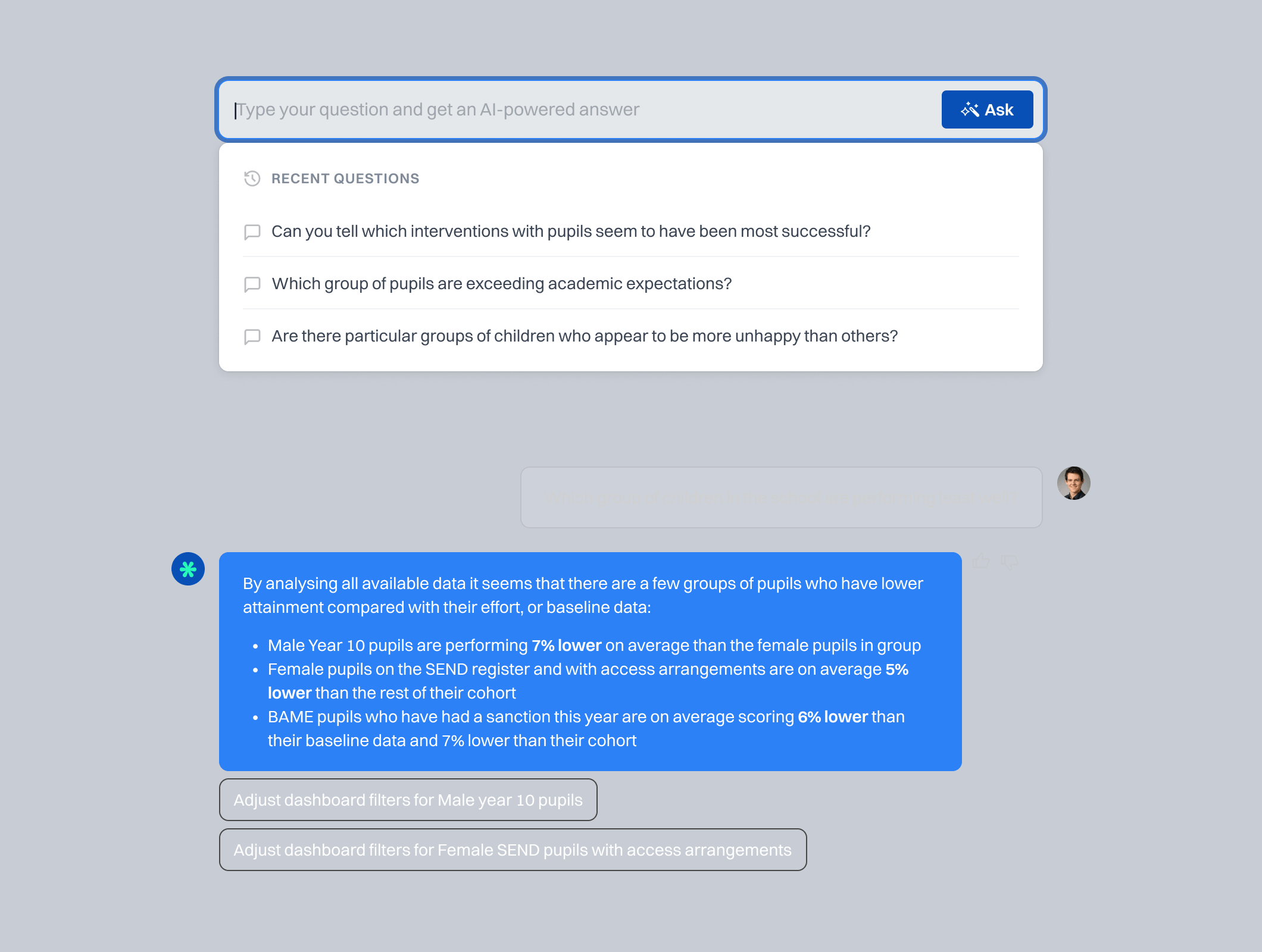 Caterham School — AI-assisted information platform for schools